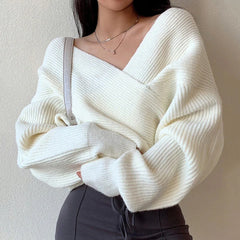 Alina - Strickpullover mit V-Ausschnitt