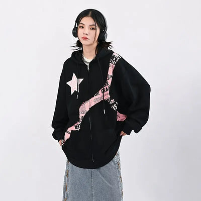 Aria - Oversized Hoodie mit Grafikdruck