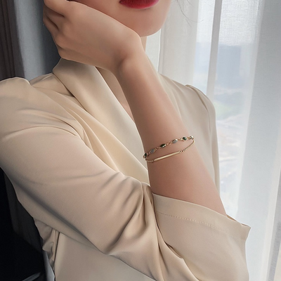 Giselle - Zweisträngiges Armband mit ovalen Akzenten