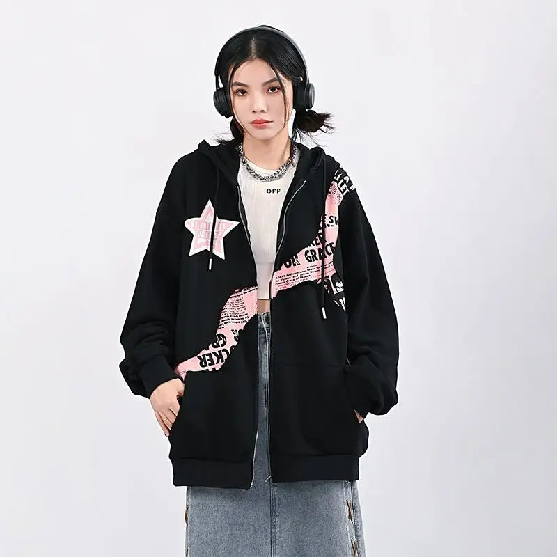 Aria - Oversized Hoodie mit Grafikdruck