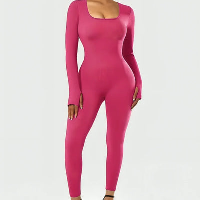 Valentina - Nahtloser Gerippter Bodycon-Jumpsuit