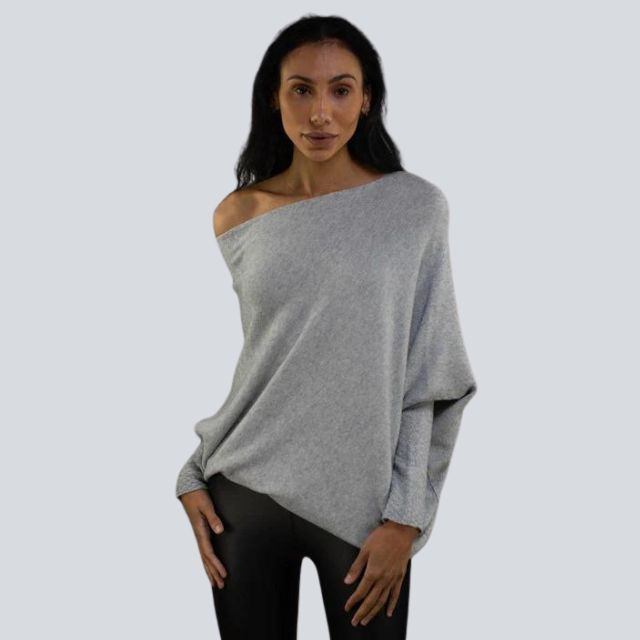 Ariana - Überworfener Pullover mit Kragen und Spitzendetail