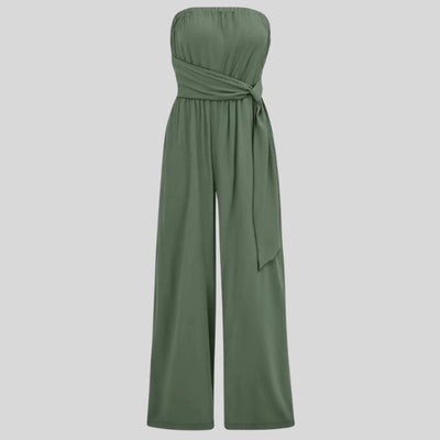 Olivia - Schulterfreier Jumpsuit mit Taillenbindung