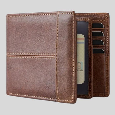 Maxwell - Echtes Leder Bifold Geldbörse mit Ausweisfenster