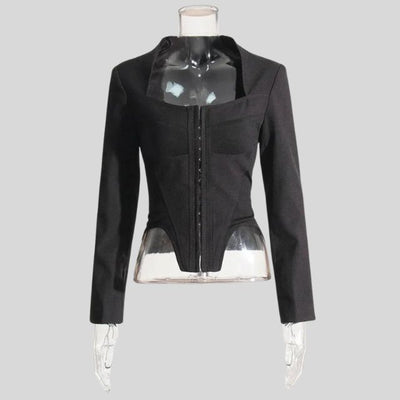 Lorelei - Moderner Blazer mit Ausschnitten und Hakenverschluss