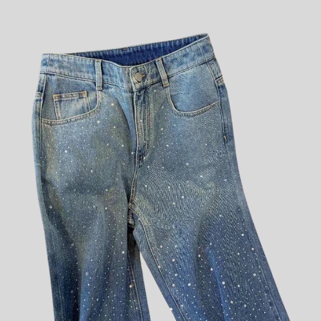 Celestia - Modische Denim Jeans mit Glitzer Akzen