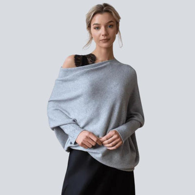 Ariana - Überworfener Pullover mit Kragen und Spitzendetail