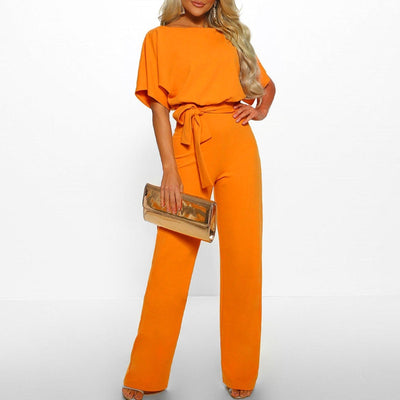 orange Jumpsuit Damen Vorderansicht 