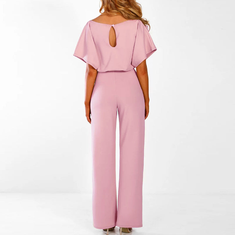 rosa Jumpsuit Damen Rückenansicht 