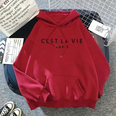 Vivienne - Lässiger Hoodie mit Fronttasche und Schriftzug