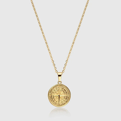 Leo - Nautical Compass Pendant Necklace in Various Finishes