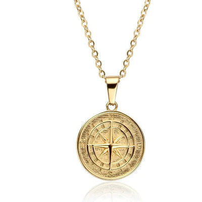 Leo - Nautical Compass Pendant Necklace in Various Finishes