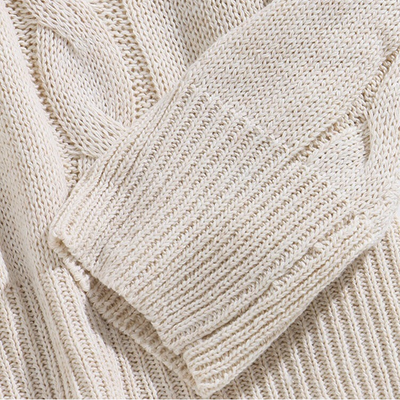 Elliot - Strukturierter Strick-Henley-Pullover mit Knopfdetail