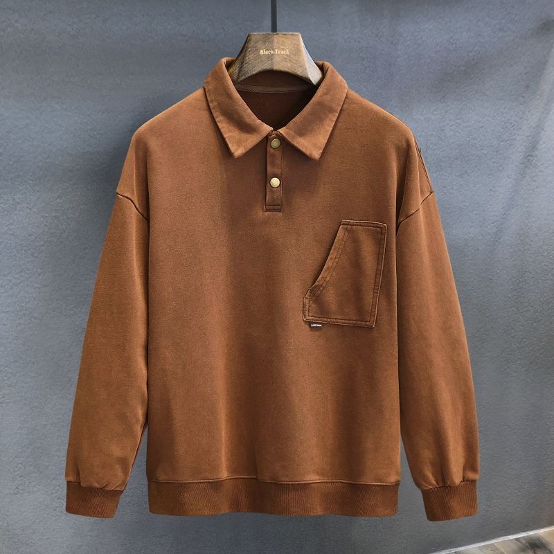 Ashton - Retro Washed Corduroy-Kragenpullover mit Taschendetail